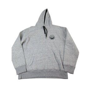 Hollister Hoodie Mens‎ M Gray Fleece Lined Kangaroo Pocket Drawstring Pullover